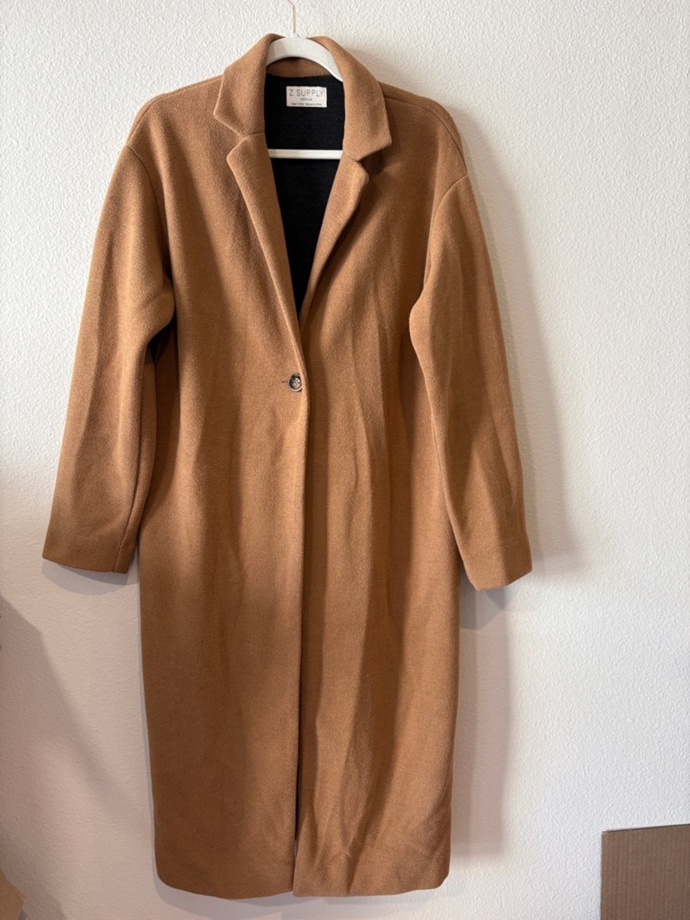 Z Supply Long Trench Coat with Single-Button closure